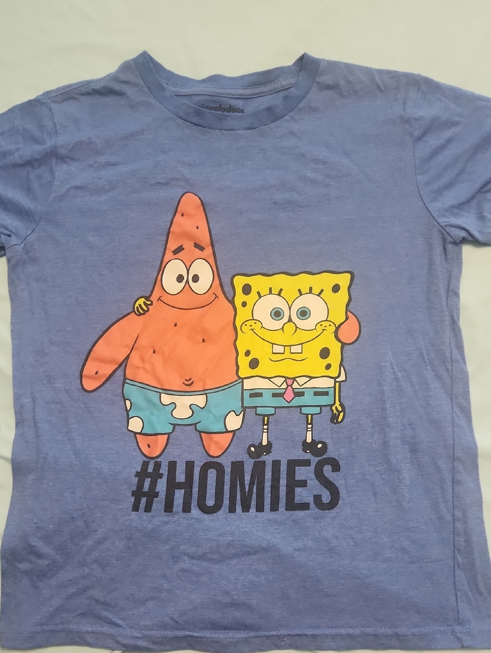 Nickelodeon SpongeBob & Patrick #HOMIES Graphic Tee - Light Blue Youth Xl